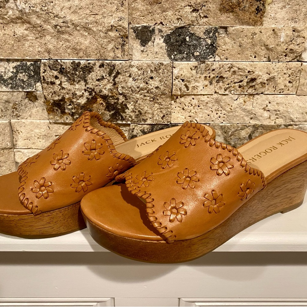 Jack Roger’s women’s wedge sandals, size 9